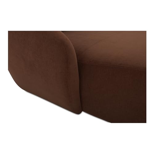 NADAAL STUDIOS Emery Lounge Modular Sectional Left, 4-Seater, Contemporary Design, Chestnut Brown Upholstery