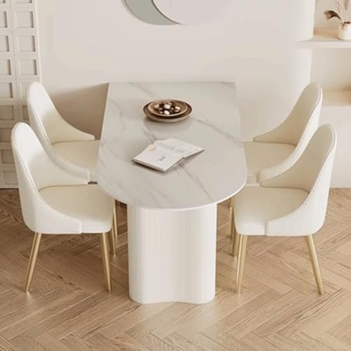 Restaurant Table Dinner Table Slate Island Dining Table Modern Simple Dining Table Cream Style Home Dining Table Party Table Negotiation Table Rustic Farmhouse Dining Table (Size : M:140 * 80 * 75cm)