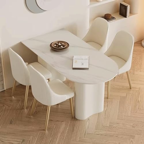 Restaurant Table Dinner Table Slate Island Dining Table Modern Simple Dining Table Cream Style Home Dining Table Party Table Negotiation Table Rustic Farmhouse Dining Table (Size : M:140 * 80 * 75cm)