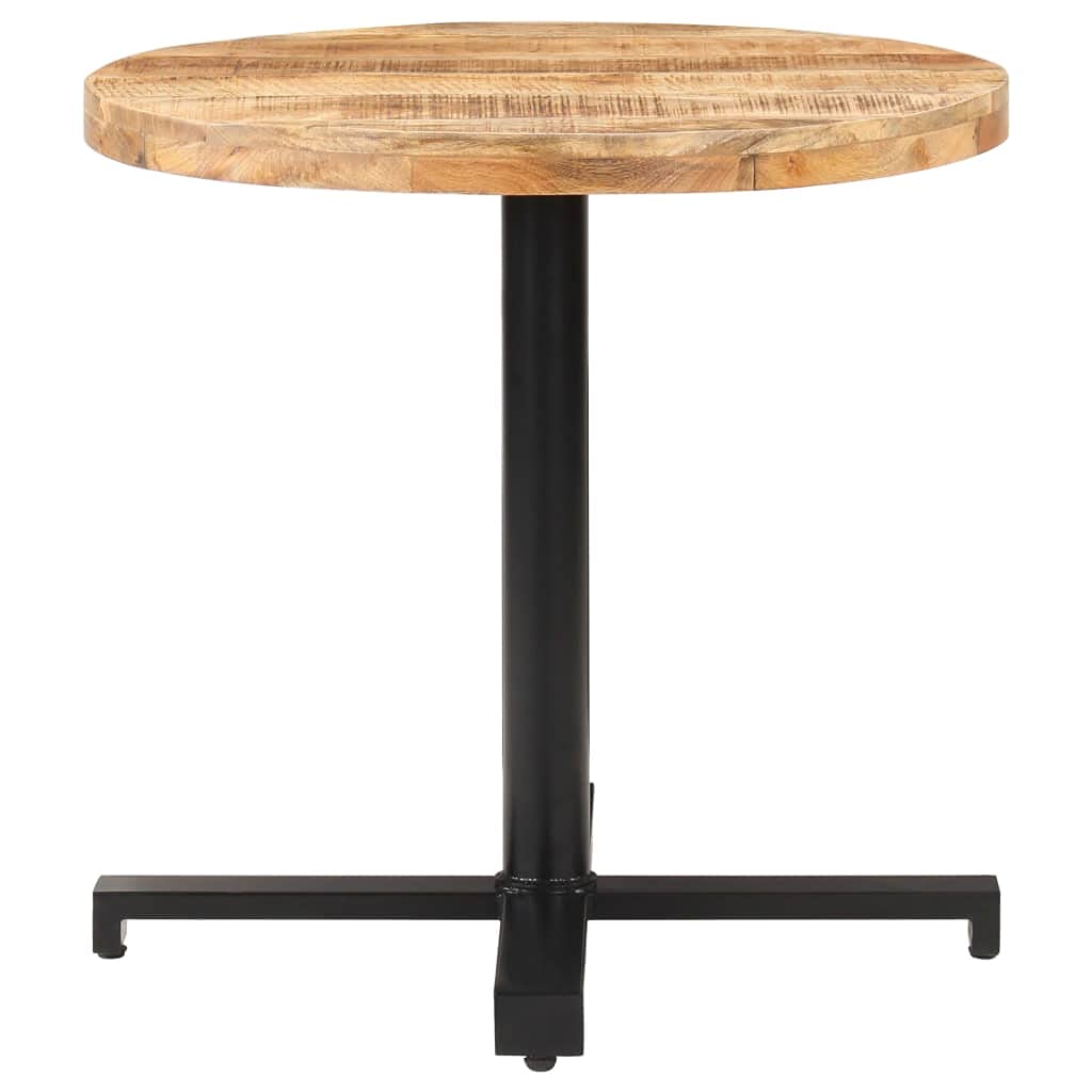 Cocktail Table, Space Saving Dinner Room Table, Bistro Table Round for Dining Room, Home Office, Living Room, Ø31.5"x29.5" Rough Mango Wood