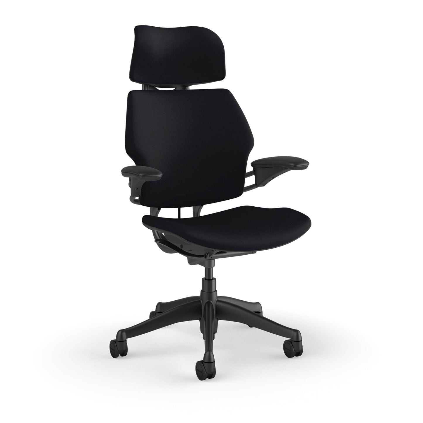 Humanscale F211GCF10 Freedom Headrest Office Desk Chair, Ergonomic Office Chair with Headrest, Pristine Black Supportive Office Chair