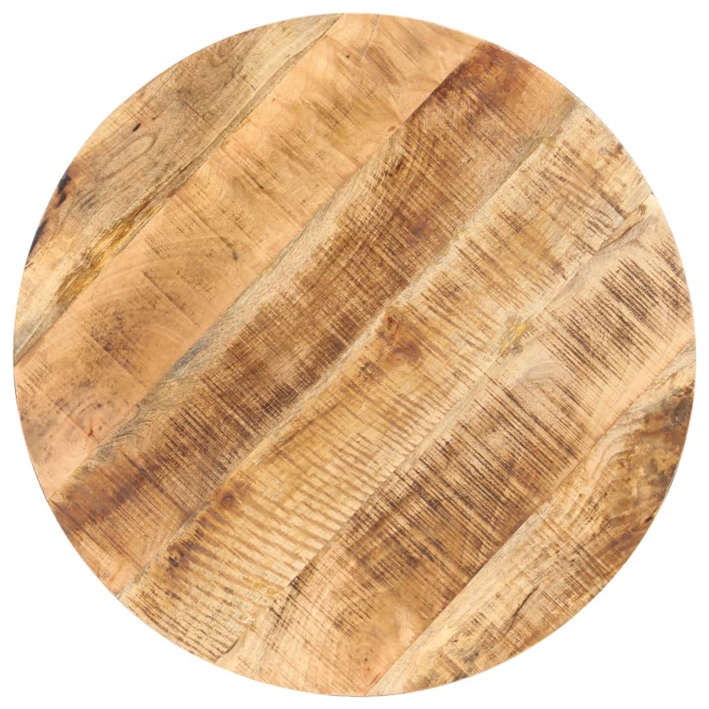 Cocktail Table, Space Saving Dinner Room Table, Bistro Table Round for Dining Room, Home Office, Living Room, Ø31.5"x29.5" Rough Mango Wood