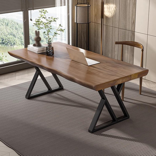 Dining Table, Dinner Table for 4, Dining Room, with Thick Metal Legs, Easy Installation, Modern and Simple, Suitable for Living Room and Dining Room(140 * 70 * 75cm)